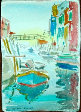 Burano, Venice Sketch by Alan Reed
